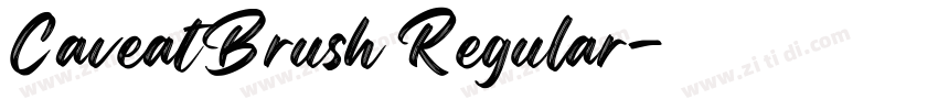 CaveatBrush Regular字体转换